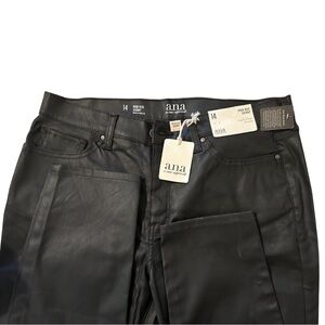 Ana Black Leather Skinny Jeans